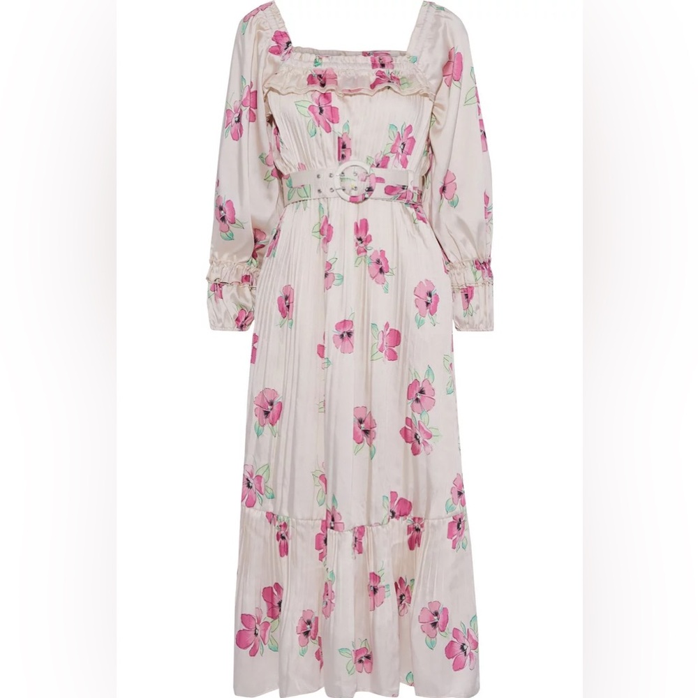 NICHOLAS Pleated Prairie Dress in
Fuchsia